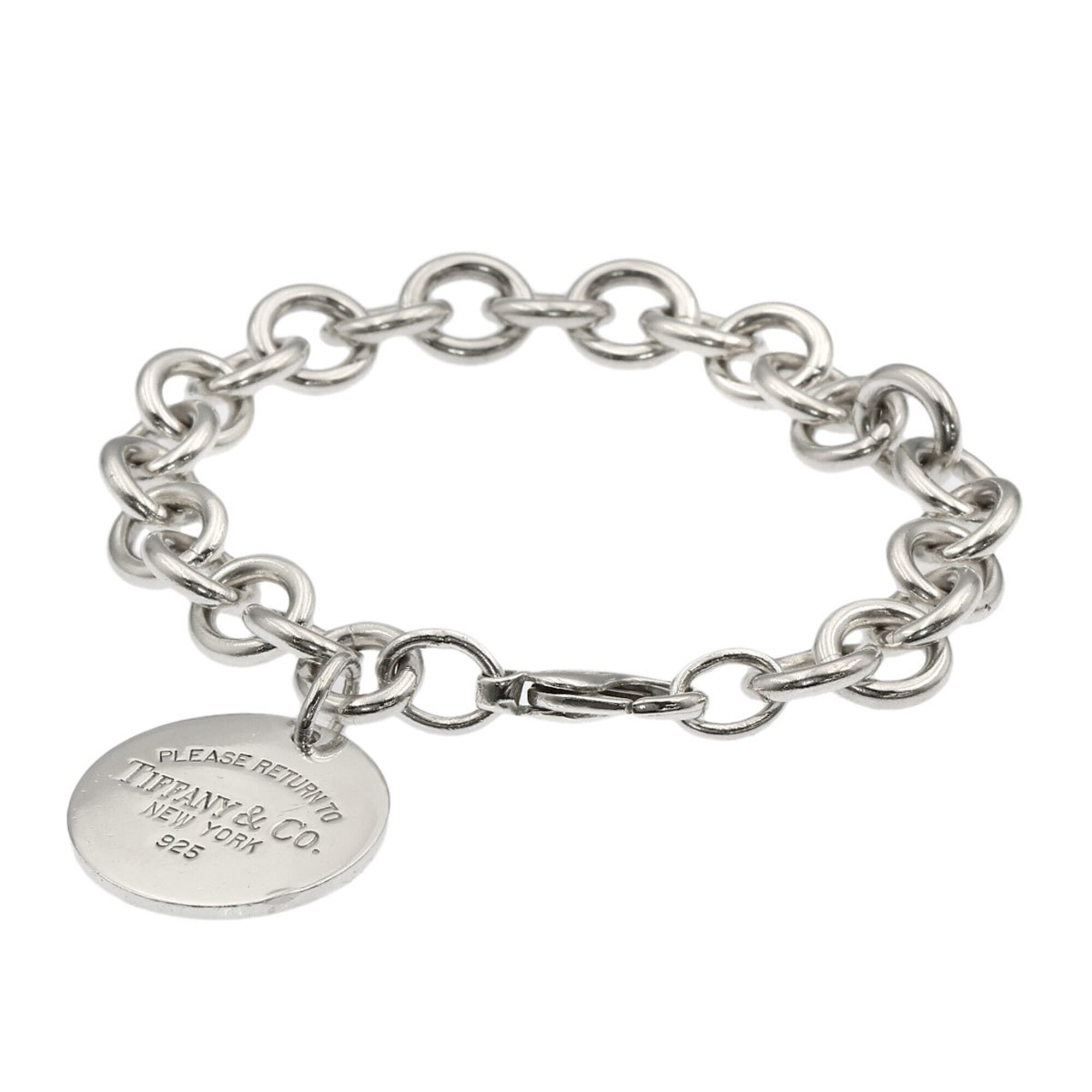Tiffany & Co. Return To Collection Round Tag Bracelet, Silver, Women's.